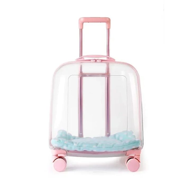 Cat travel Trolley Cage Space Capsule Transparent Portable Large Capacity Bag for Pet Cat & Puppy  (Inside Dhaka only)