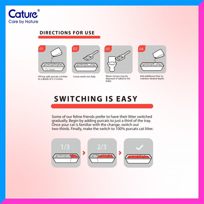 Cature Natural Tofu Mix Clumping Cat Litter Tofu and Zeolite 14L/5.6 kg