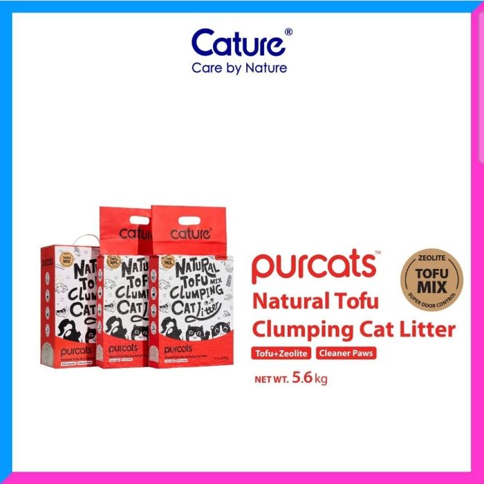 Cature Natural Tofu Mix Clumping Cat Litter Tofu and Zeolite 14L/5.6 kg