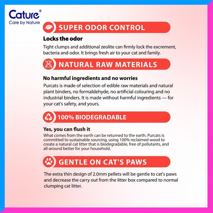 Cature Natural Tofu Mix Clumping Cat Litter Tofu and Zeolite 14L/5.6 kg
