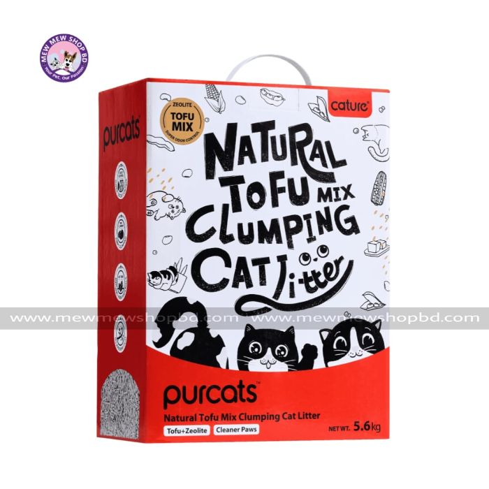 Cature Natural Tofu Mix Clumping Cat Litter Tofu and Zeolite 14L/5.6 kg