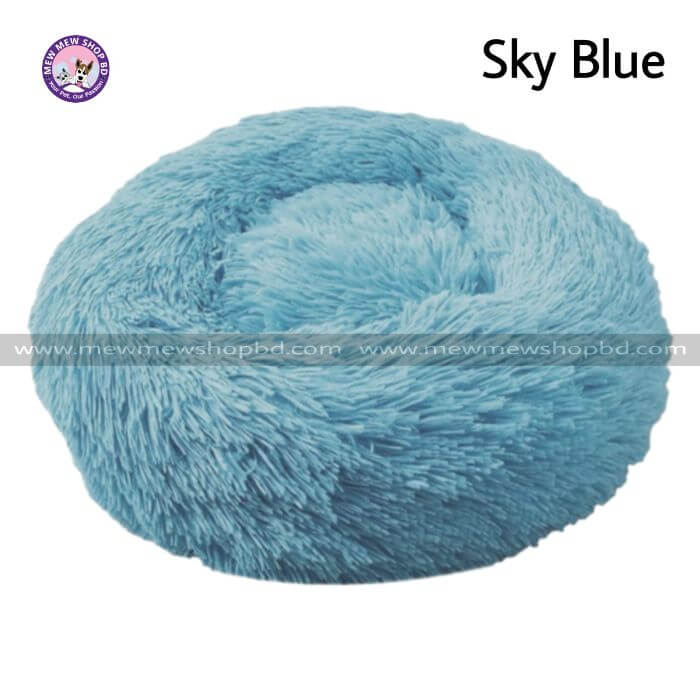 Round Plush Pet Bed House Super Premium Soft and Warm For Pets