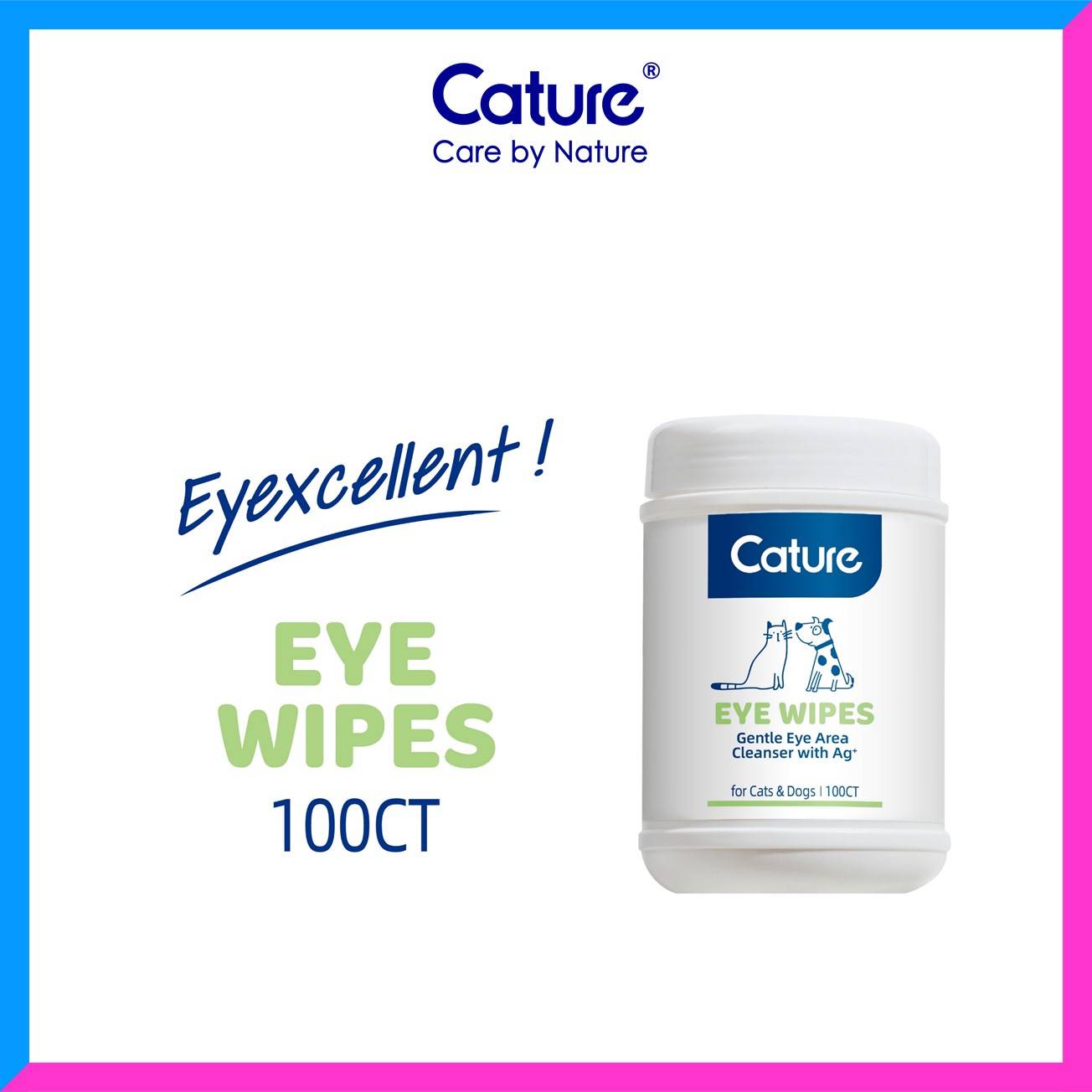 Cature Pet Eye Wipes 100 Sheets for Dog and Cat