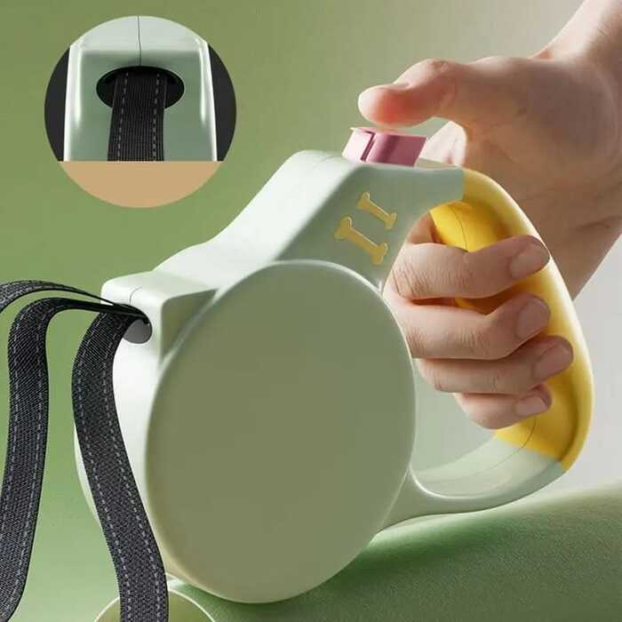 Colourful Automatic Retractable Nylon Leash with Break Button for Cats & Dogs