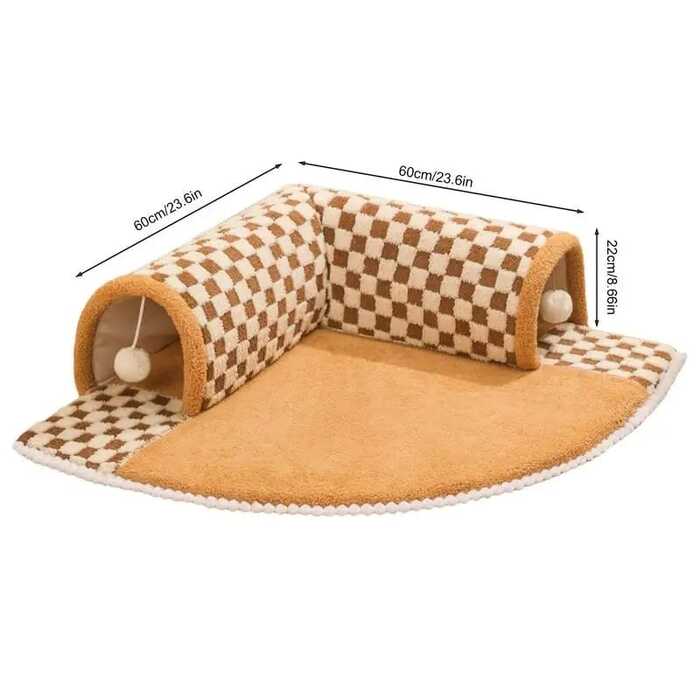 Creative Cat Tunnel with Winter Pet Bed Warm Cat Hole Toy Sleeping House Cat Tunnel