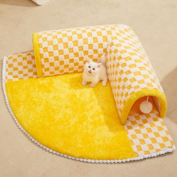 Creative Cat Tunnel with Winter Pet Bed Warm Cat Hole Toy Sleeping House Cat Tunnel