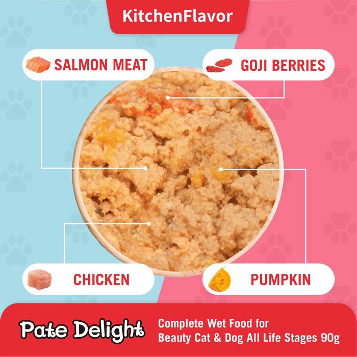 Kitchen Flavor Pate Delight Wet Cat food with Salmon & Chicken