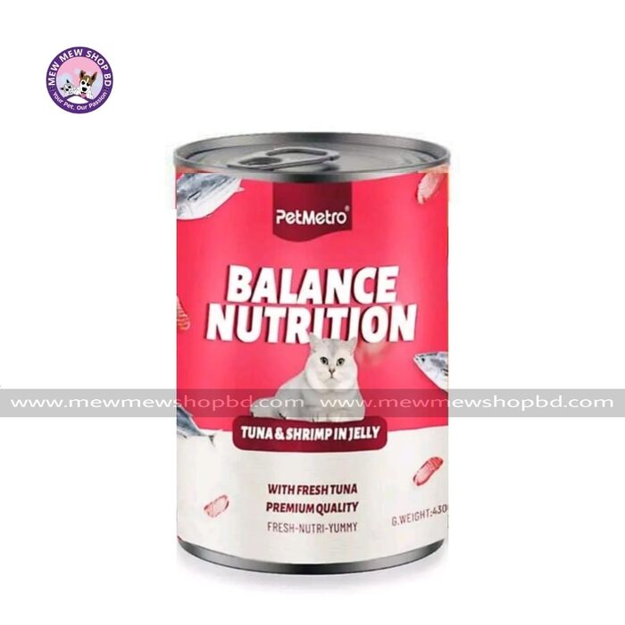 PetMetro Tuna & Shrimp in Jelly Cat Can Food – (430g)