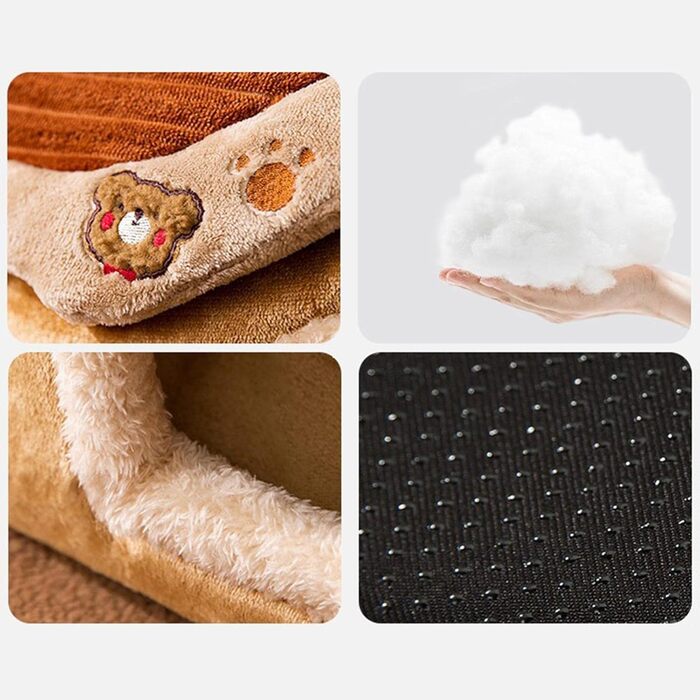 Super Premium Foldable Pet Cat & Puppy Bear Design House with Removable Cushion for All weather