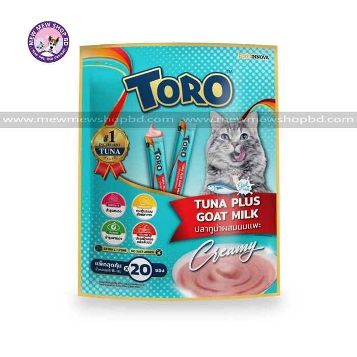 Toro Toro Cat Lick Creamy Treats Tuna Plus Goat Milk Flavor (15gx20pcs)