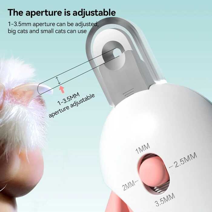 Professional Pet Nail Clippers with Adjustable Hole For Cats & Dogs