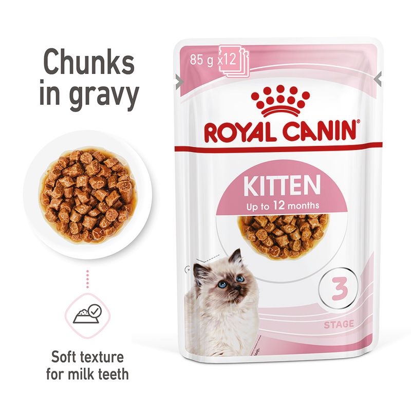 Royal Canin Kitten Wet Food Pouch Gravy 85g