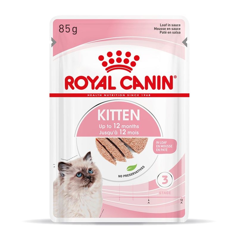 Royal Canin Kitten Loaf Wet Food Pouch in Sauce 85g