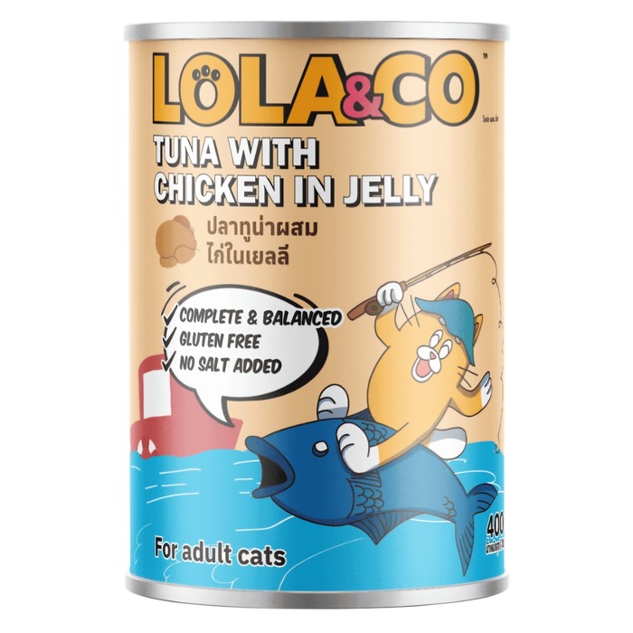 Lola & Co Can Tuna with Chicken in Jelly 400gm