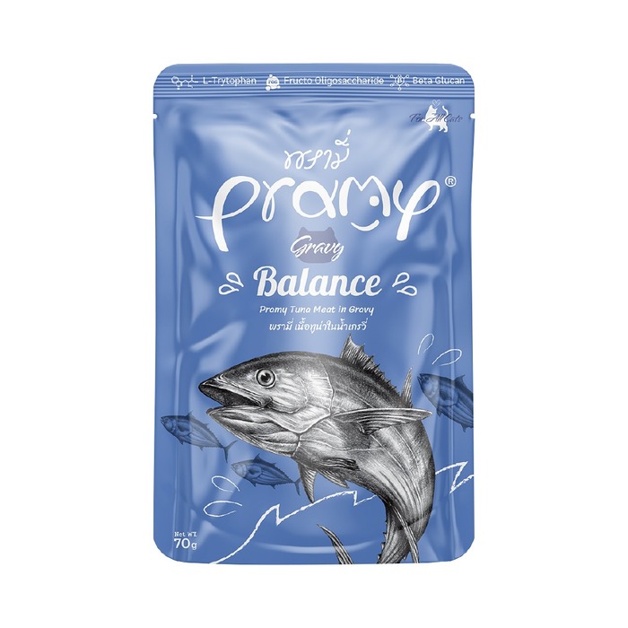 Pramy BALANCE Pouch Tuna Meat in Gravy for All Cats 70gm