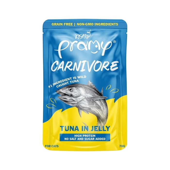 Pramy Carnivore Pouch Tuna in Jelly for All Cats 70gm