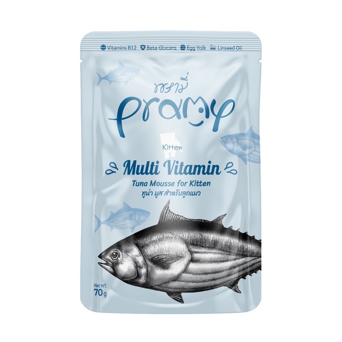Pramy MULTIVITAMIN Pouch Tuna Mousse for Kitten 70gm