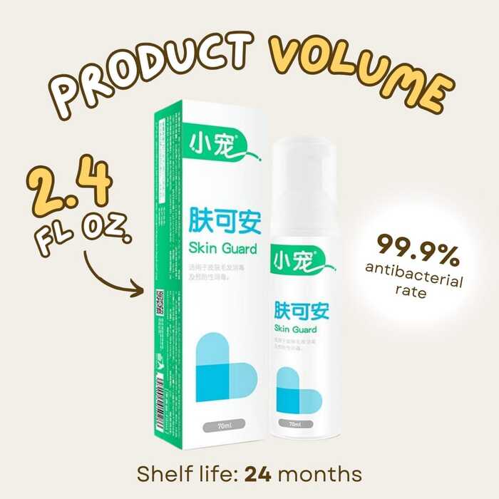 Small Pet Animals Skin Guard Foam Spray 70ml for Clearskin Treatment