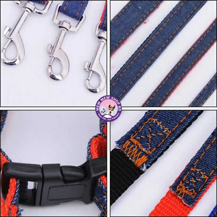 Denim Adjustable Pet Dog Harness