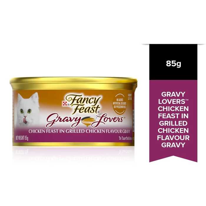 Fancy Feast Gravy Lovers Cat Can Food WithChicken Feast in Grilled Chicken in Gravy 85g