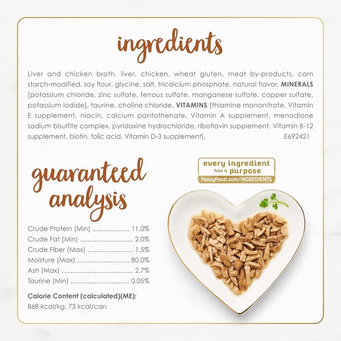 Fancy Feast Cat Can Food with Grilled Liver & Chicken Feast in Gravy 85g