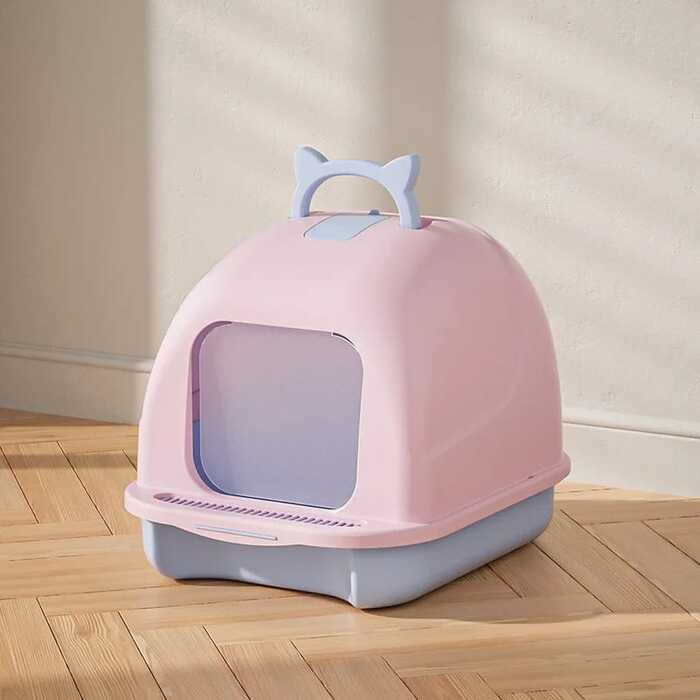 Fully Closed Cat Litter Box with Proper Ventilation for Pet Cat (Inside Dhaka Only)