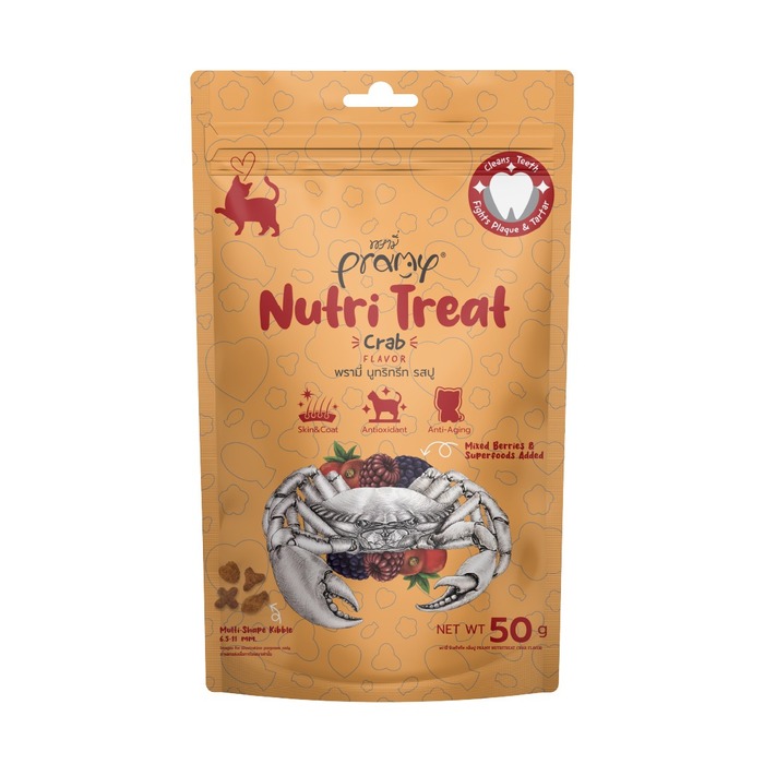Pramy Nutri Treat Dry Cat Treat Crab 50gm