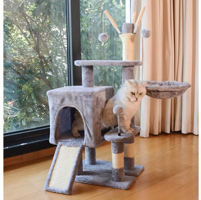 Three Layer of Double Nest Cat Exclusive Castle Cat Tree house for Scratching