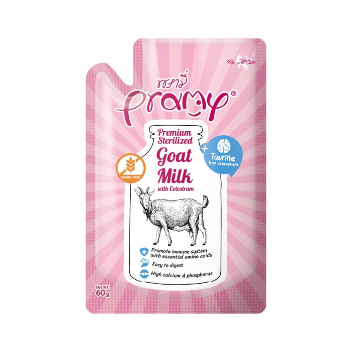 Pramy Premium Goat Milk with Colostrum & Taurine for All Cats 60gm