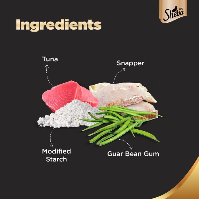 Sheba Premium Wet Cat Can Food with Tuna & Snapper in Gravy 85g