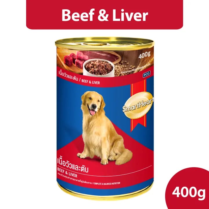 SmartHeart Dog Can Food Beef & Liver 400g