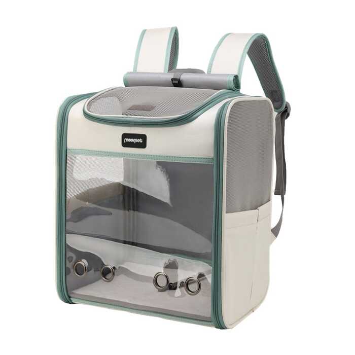 Moorpet See Through Ventilated Oxford Backpack  for Pet cat Comfortable Carrier