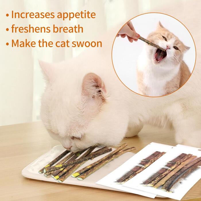 6pcs set Polygonum Japonicum  Catnip Teething Stick for Cat to Clean their Teeth, Relive Boredom