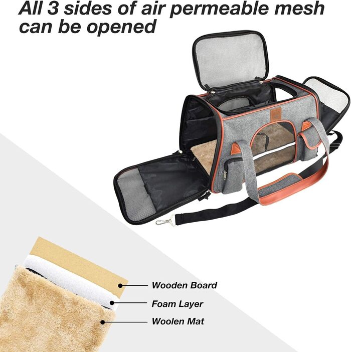 Moorpet New Design Oxford Fabric Pet Cat Carrier Shoulder Bag with Large Capacity