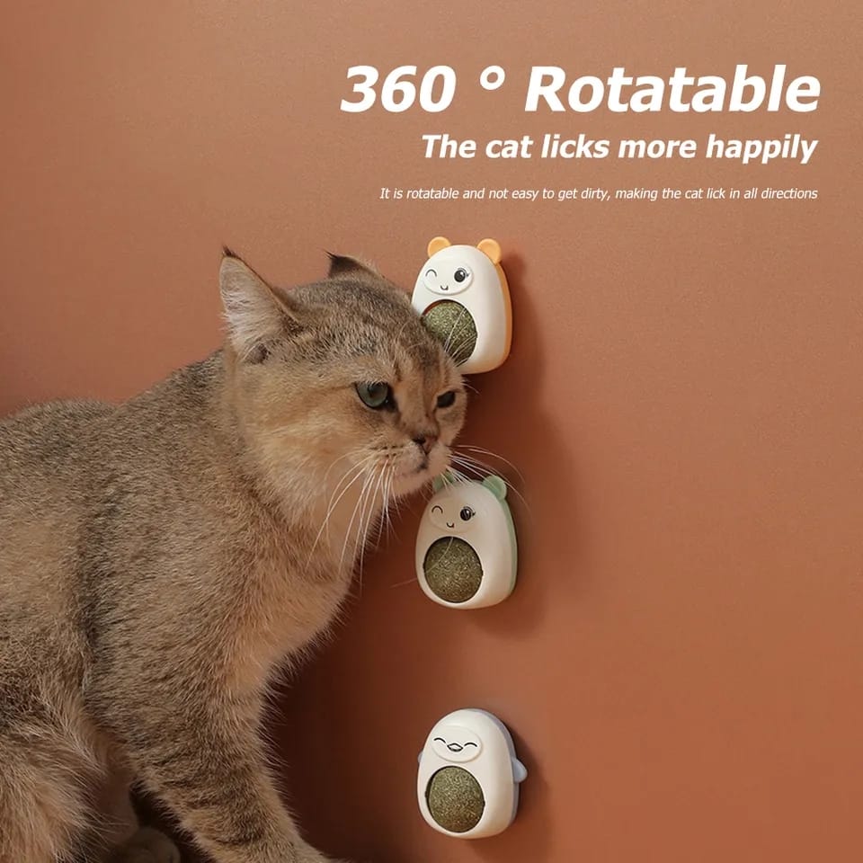 360° Rotatable Cartoon Shape Natural Catnip Balls for Pet Cat