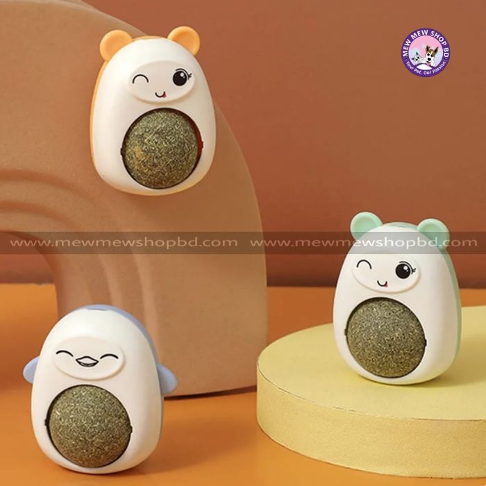 360° Rotatable Cartoon Shape Natural Catnip Balls for Pet Cat