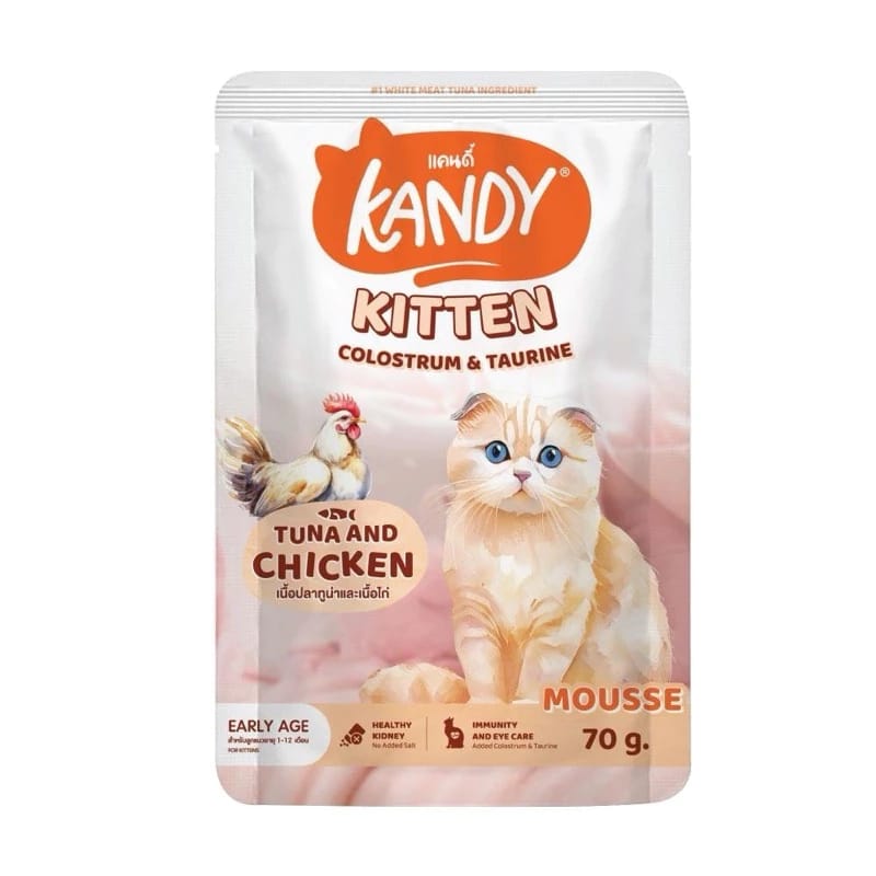 Kandy Kitten COLOSTRUM & TAURINE with Tuna and Chicken Mouse 70g